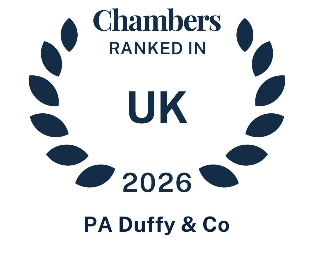 P.A. Duffy & Co Solicitors wyróżniona w rankingu Chambers & Partners UK Legal Guide 2026